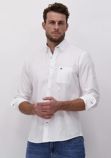 FYNCH HATTON Oxford Shirt White